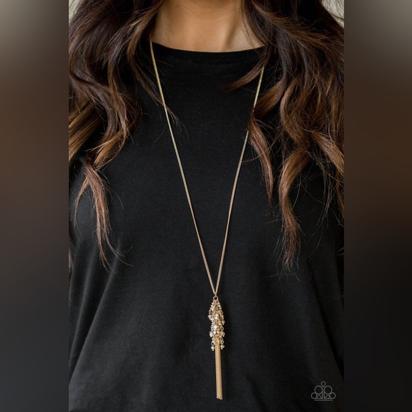 Gold Twinkle & Twilight Necklace & Earring Combo - Picture 3 of 7